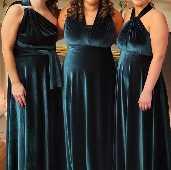 Geen Velvet multi tie Dress - Picture 4 of 5